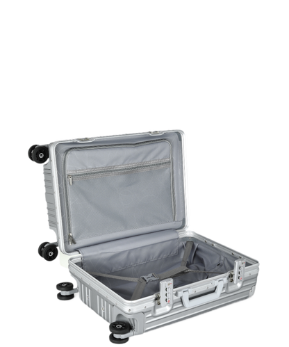 LUGGIT Smart Pro Max Fingerprint Cabin Luggage – 20 inch-Silver