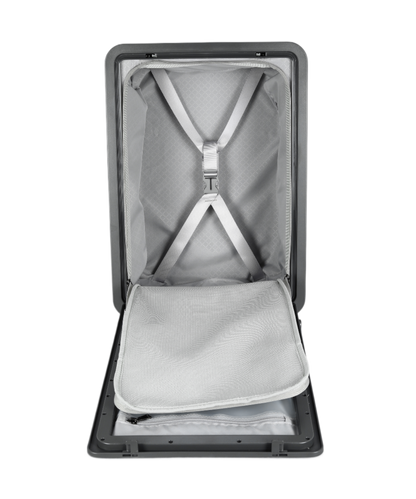 LUGGIT Premium Executive Front open trolley bag, Polycarbonate ,Grey