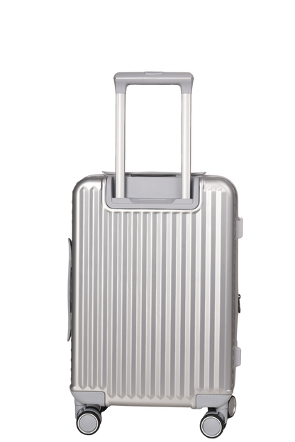 LUGGIT SFO 2.0 Premium Trolley Bag set of 3,SmartView Wide Opening Design,TSA Lock, Polycarbonate Hard Shell,Grey