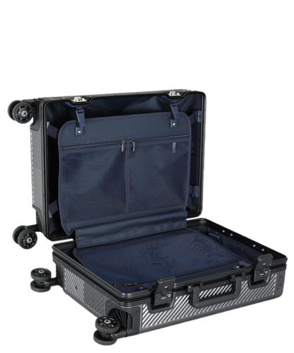 LUGGIT Sovereign Circle Full Aluminium Body Trolley Bag, Grey