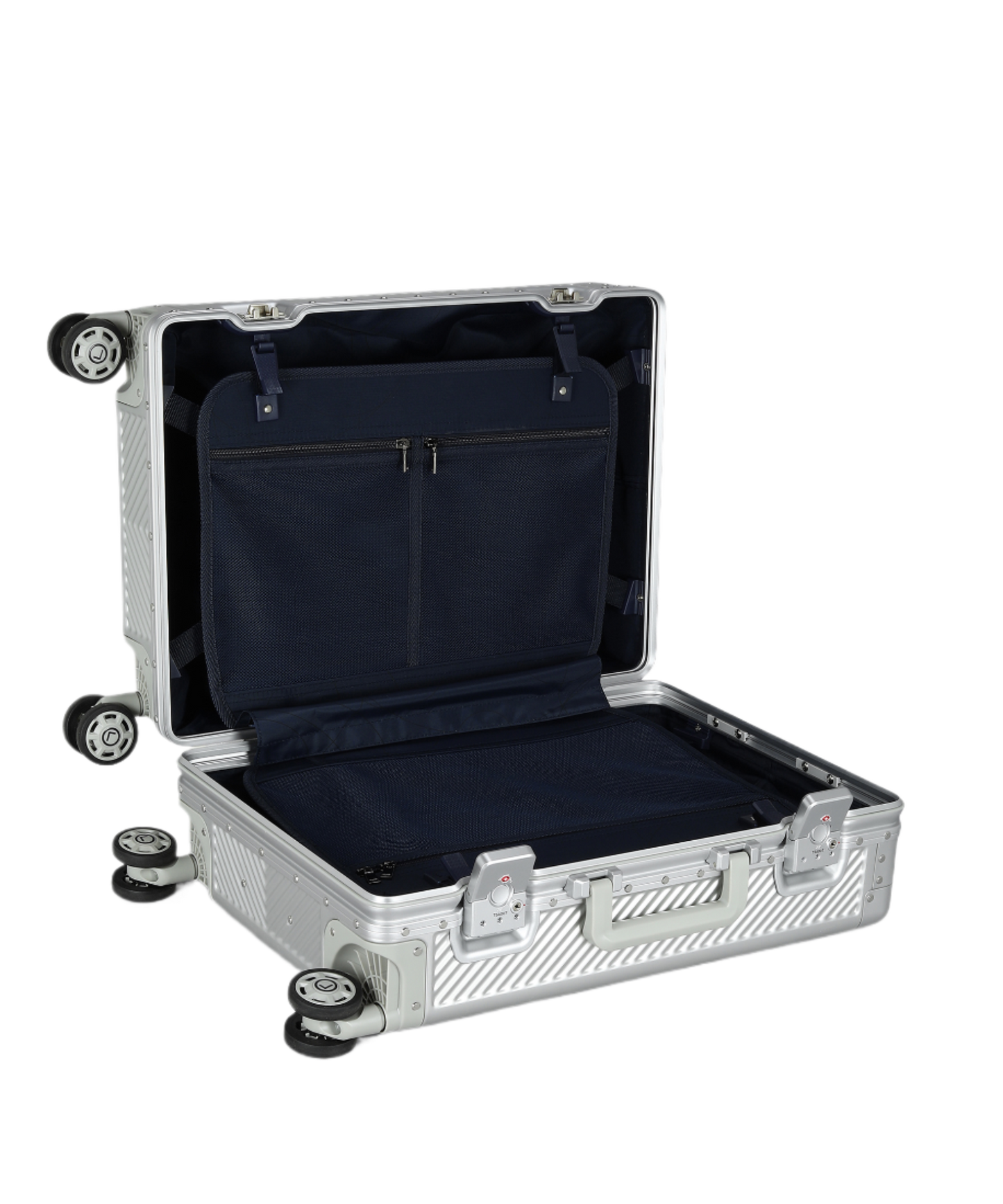 LUGGIT  Sovereign Circle Cabin High end Travel bag, Full Aluminium,Silver