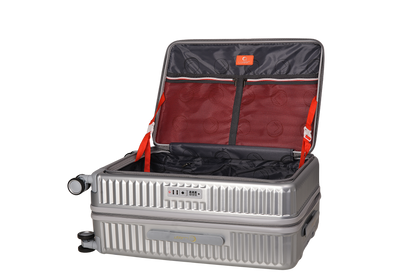 LUGGIT SFO 2.0 Premium Trolley Bag set of 3,SmartView Wide Opening Design,TSA Lock, Polycarbonate Hard Shell,Grey