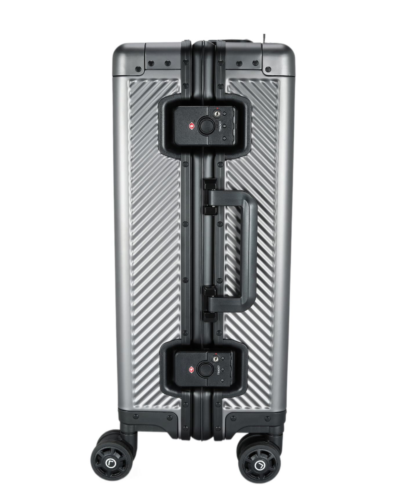 LUGGIT Sovereign Circle Full Aluminium Body Trolley Bag, Grey
