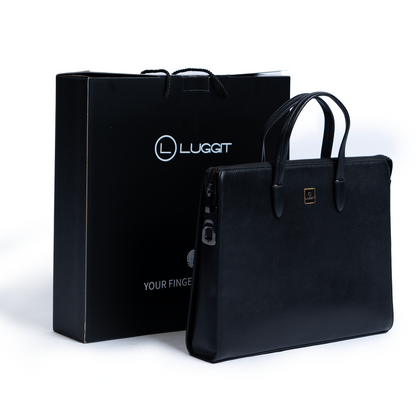 LUGGIT - Signature Shield - ADVANCE FINGER PRINT LOCK PURE LEATHER MULTI STYLE AND MULTI PURPOSE BAG