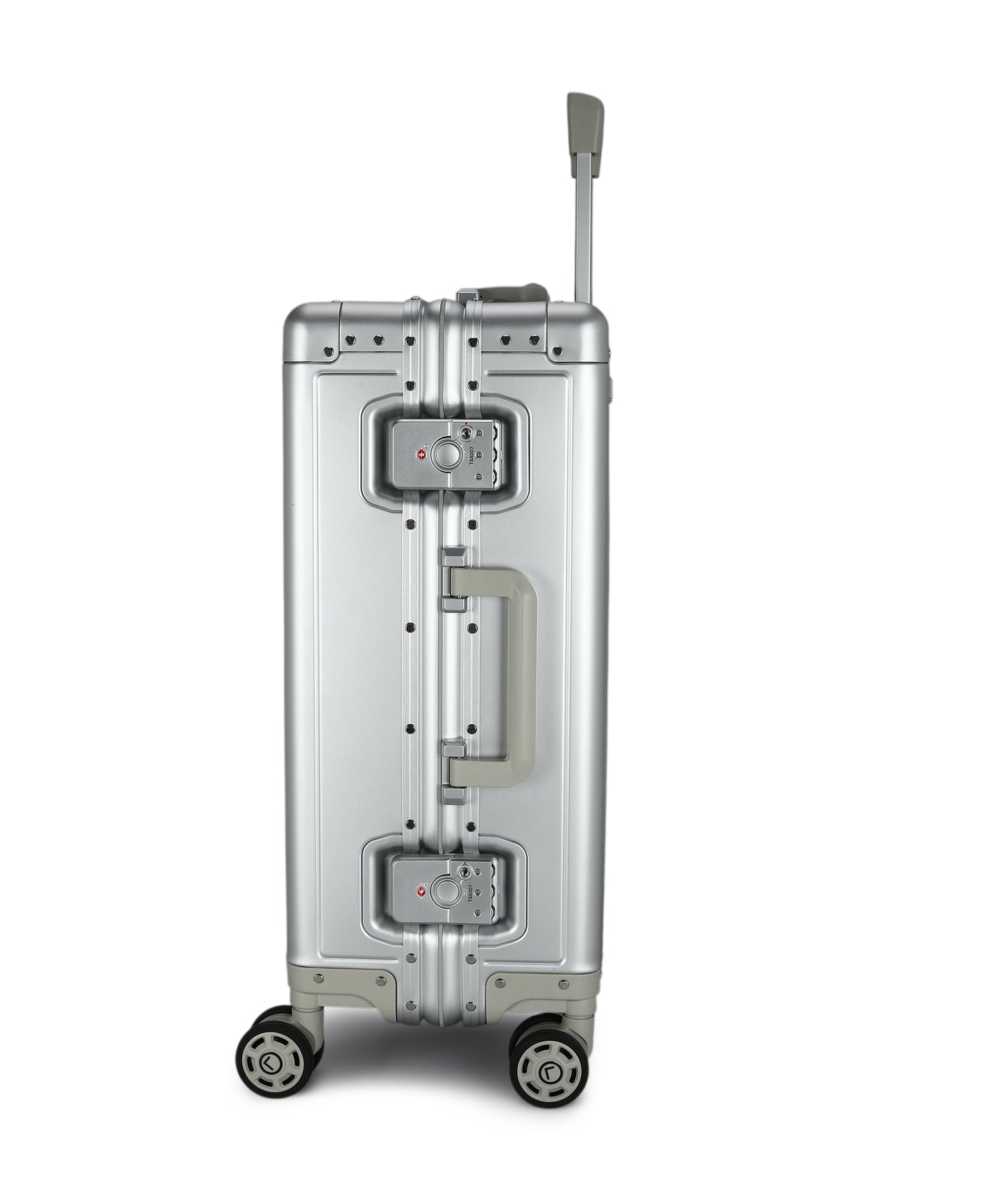 LUGGIT - Earth Circle Full  Aluminium Trolley -Cabin Luggage-Silver