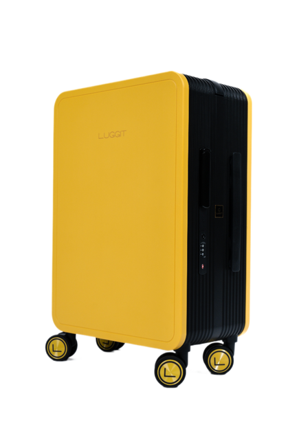 LUGGIT Premium Plus 20" Cabin 24" Check in Trolley bag Dual Tone Yellow/Black