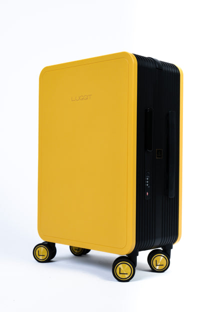 LUGGIT Premium Plus 20" Cabin 24" Check in Trolley bag Dual Tone Yellow/Black