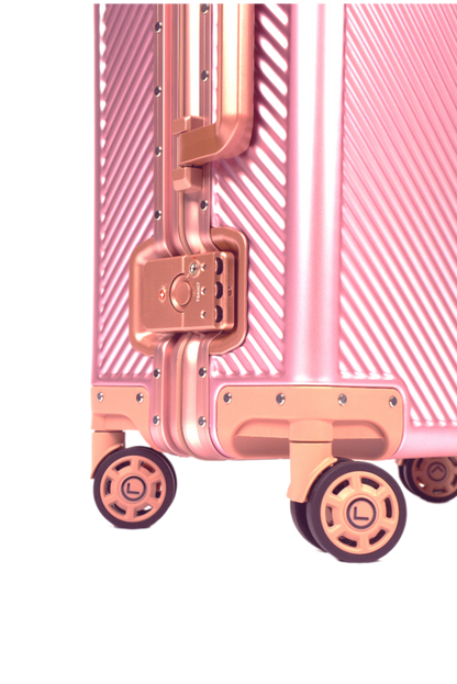 LUGGIT Sovereign Circle Full Aluminium  Cabin Travel Bag ,Rose Gold