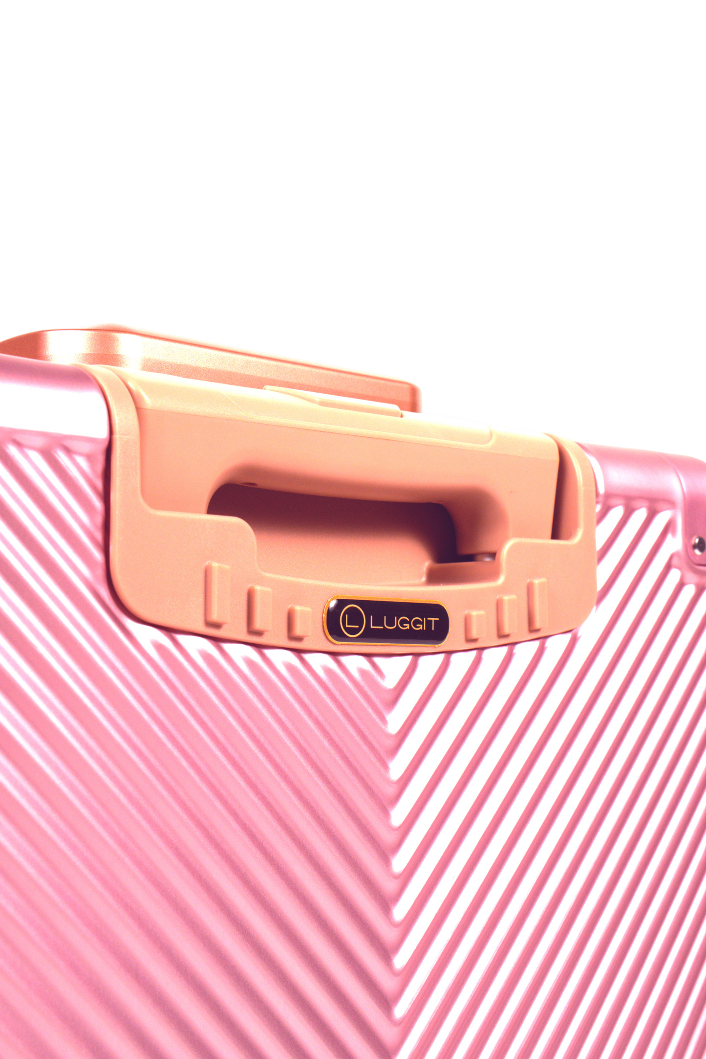 LUGGIT Sovereign Circle Full Aluminium  Cabin Travel Bag ,Rose Gold