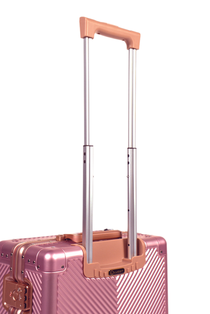 LUGGIT Sovereign Circle Full Aluminium  Cabin Travel Bag ,Rose Gold