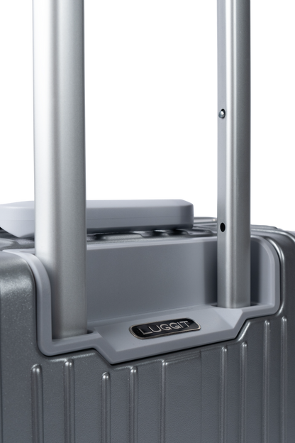 LUGGIT Smart Pro Max Fingerprint Cabin Luggage – 20 inch-Silver