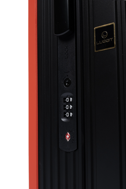 LUGGIT Premium Plus 20" Cabin & 24" Check in Luggage set of 2 Pc Dual Tone Red/Black
