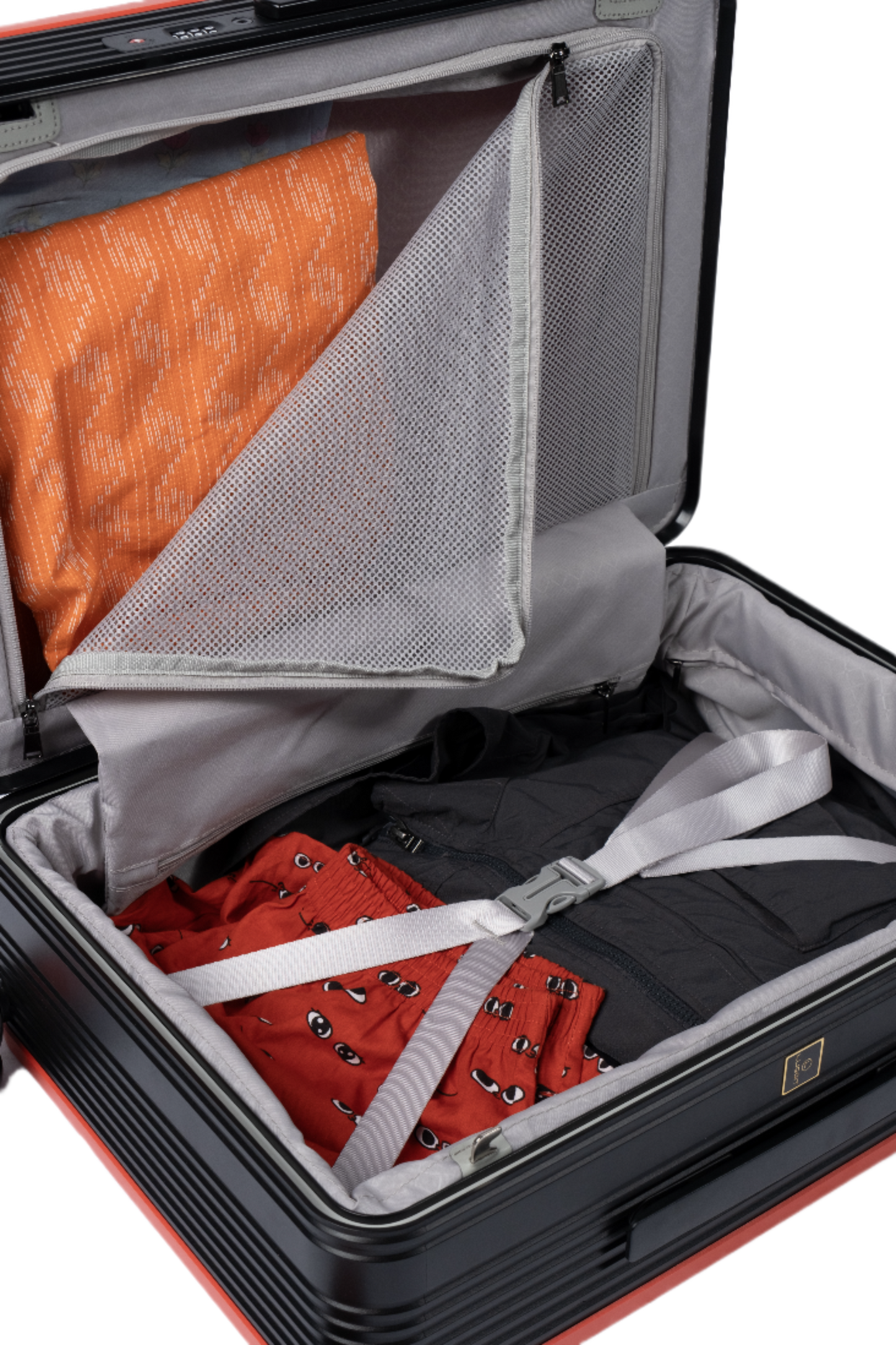 LUGGIT Premium Plus 20" Cabin & 24" Check in Luggage set of 2 Pc Dual Tone Red/Black
