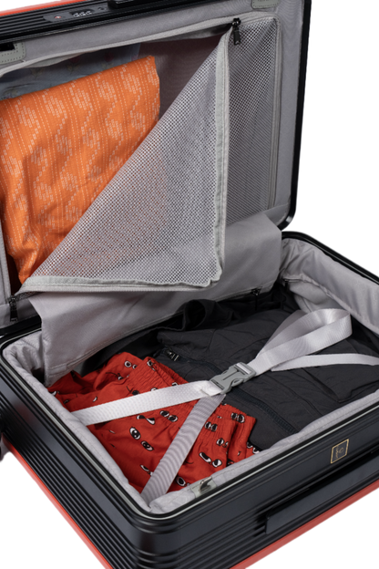 LUGGIT Premium Plus 20" Cabin & 24" Check in Luggage set of 2 Pc Dual Tone Red/Black