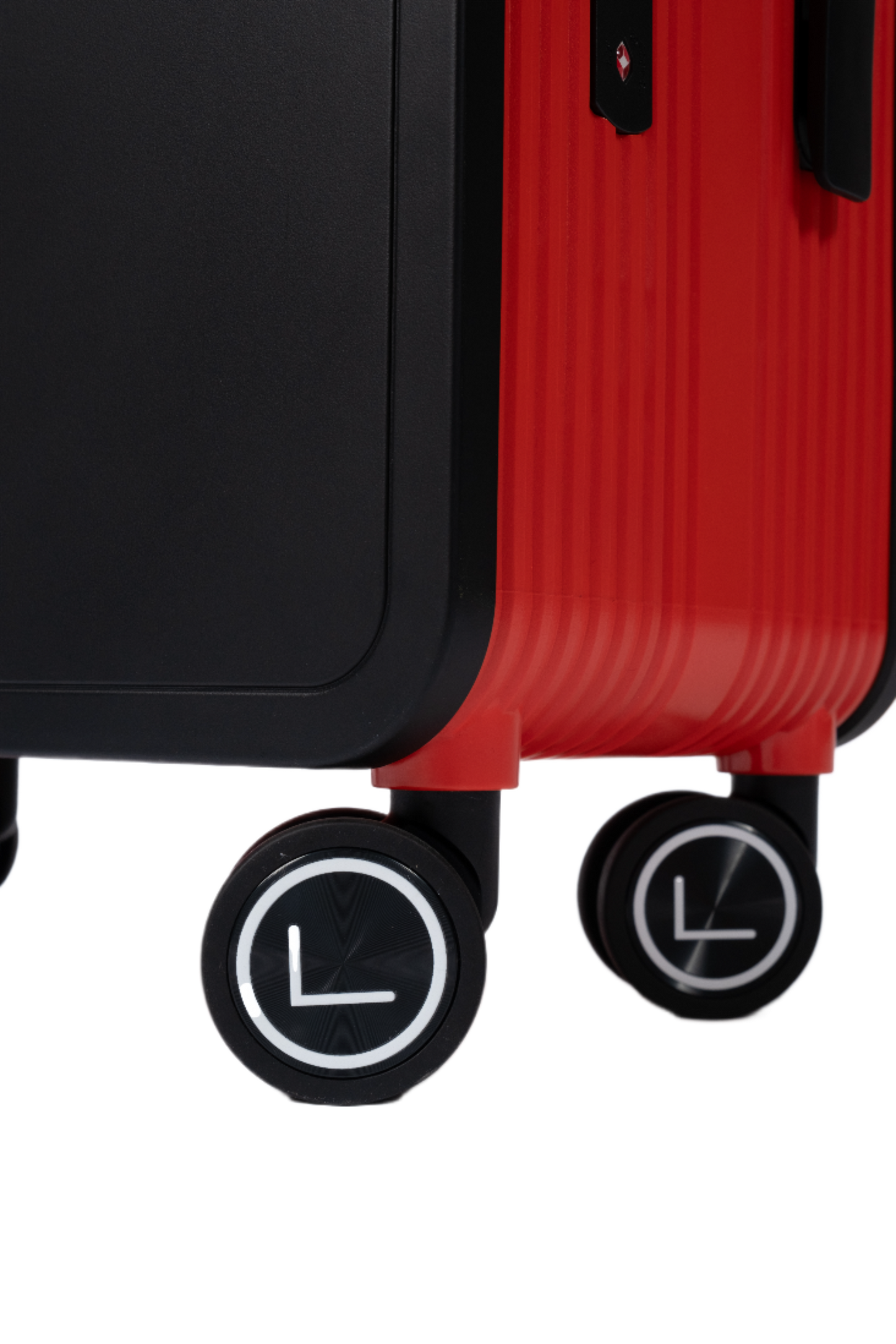 LUGGIT Premium Plus  Cabin & Check in Trolley bag  Dual Tone, Black/Red