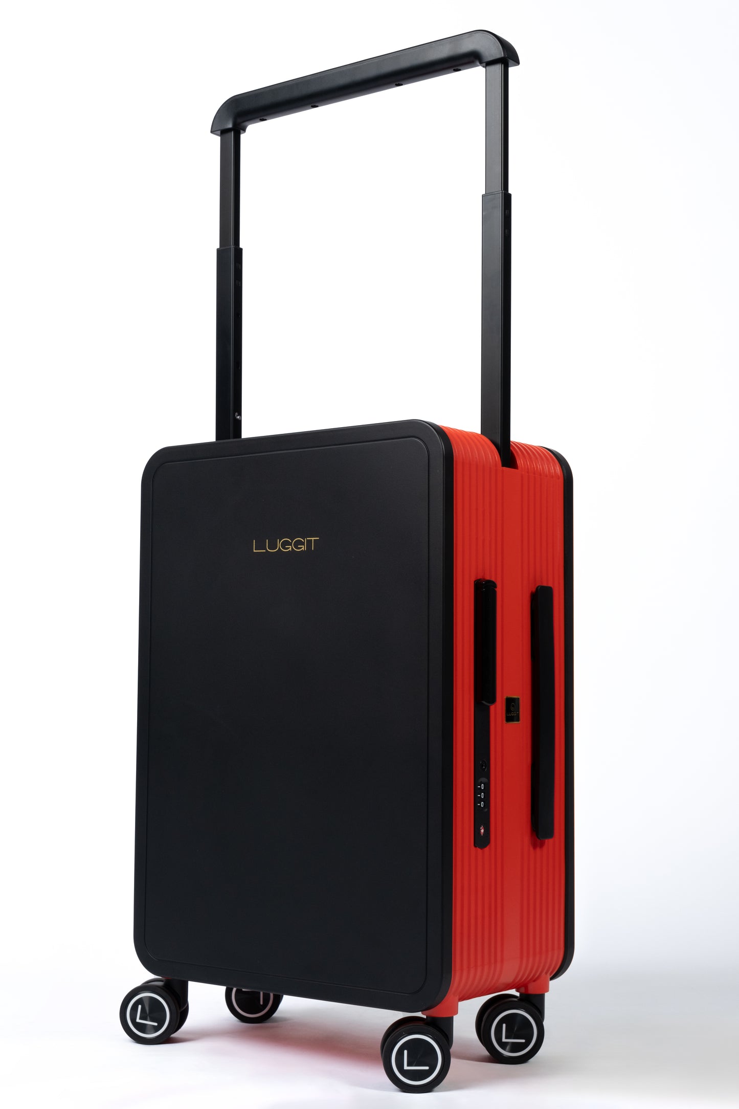 LUGGIT Premium Plus 20" Cabin 24" Check in Luggage Dual Tone Black/Red