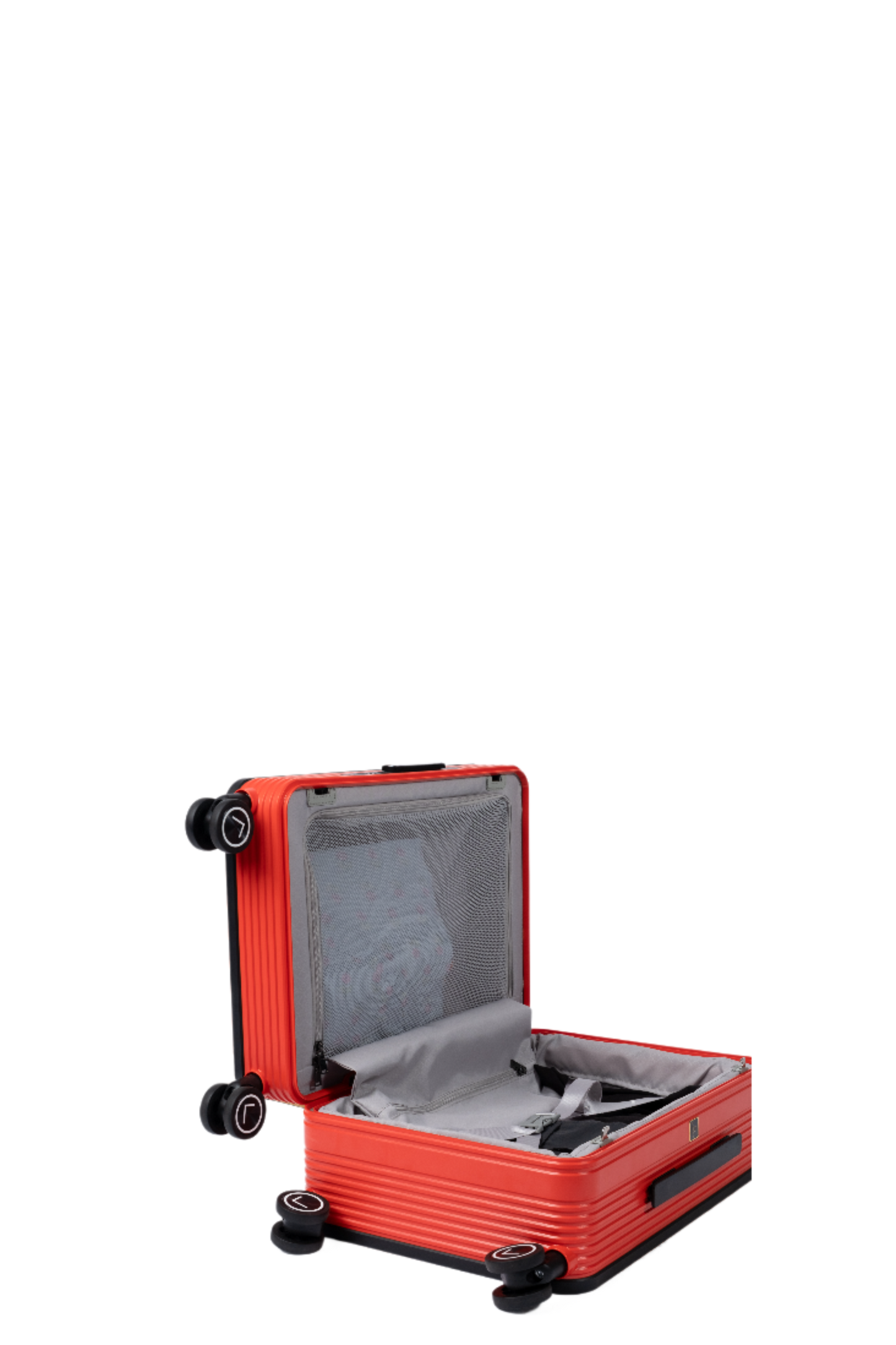 LUGGIT Premium Plus  Cabin & Check in Trolley bag  Dual Tone, Black/Red