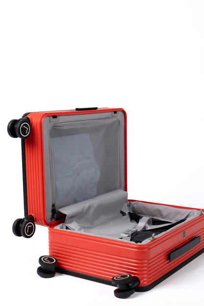 LUGGIT Premium Plus 20" Cabin & 24" Check in Luggage set of 2 Pc Dual Tone Black/Red