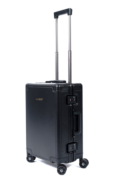 LUGGIT - Earth Circle Full  Aluminium Trolley  -Cabin Luggage -Black