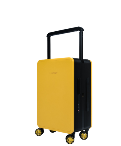 LUGGIT Premium Plus 20" Cabin 24" Check in Trolley bag Dual Tone Yellow/Black