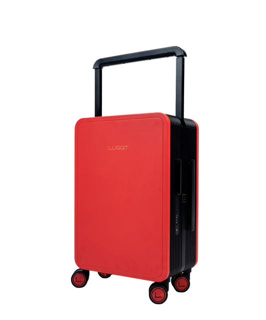 LUGGIT Premium Plus 20" Cabin  24" Check in Luggage Dual Tone Red/Black