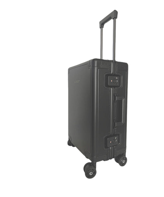LUGGIT - Earth Circle Full  Aluminium Trolley  -Cabin Luggage -Black