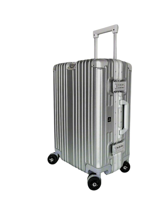 LUGGIT - Smart  Silver Surfer with  Aluminium Metallic Frame - Cabin Luggage-20"