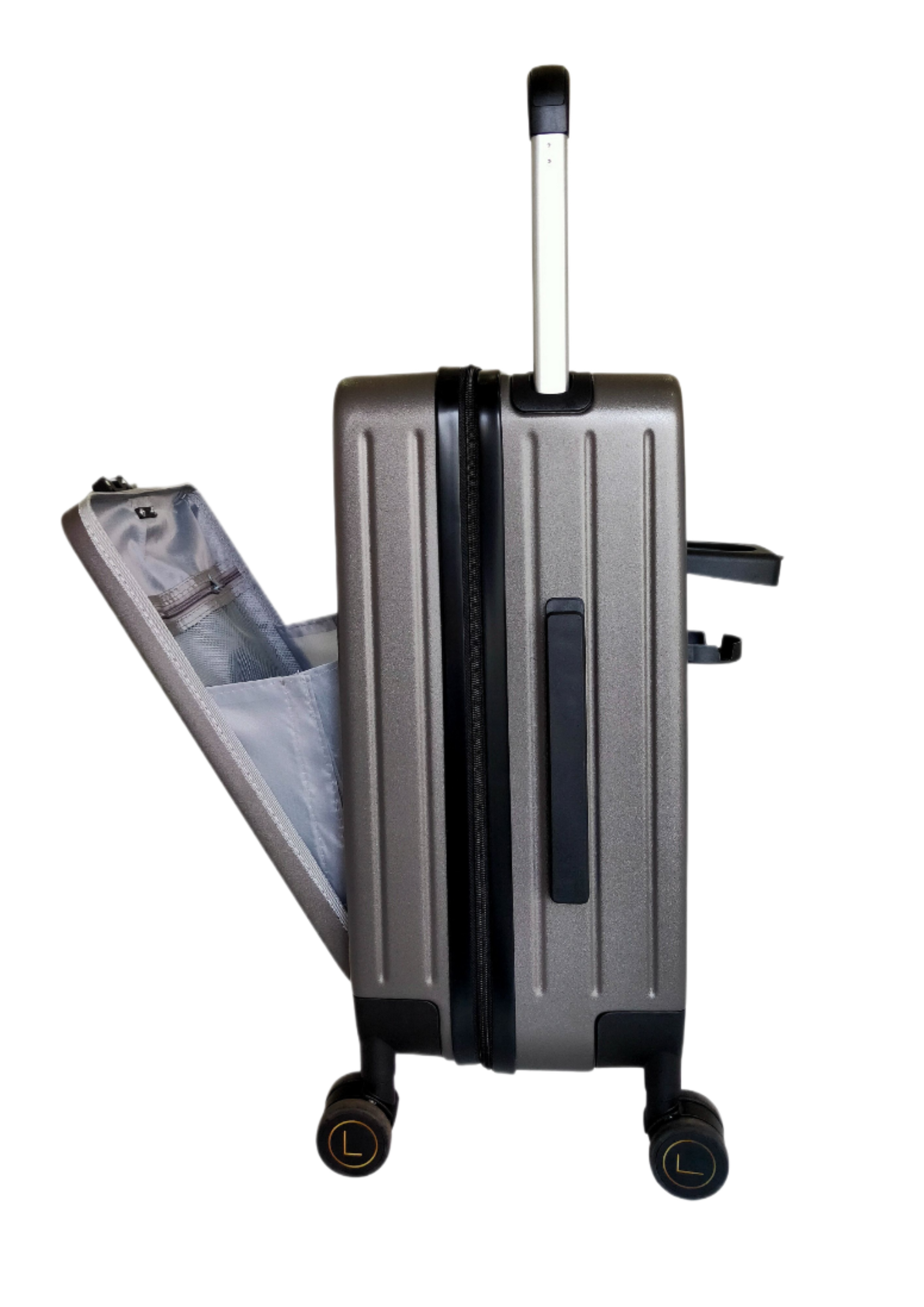 Silver suitcase luggit