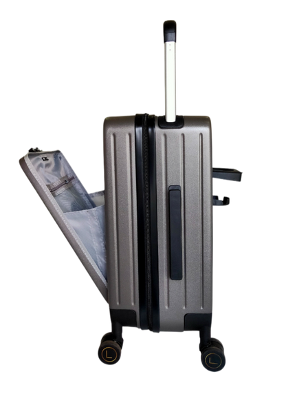 Silver suitcase luggit