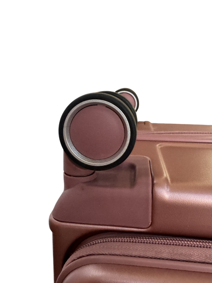 LUGGIT SFO 2.0 Premium Trolley Bag set of 3 ,SmartView Wide Opening Design,TSA Lock, Polycarbonate Hard Shell, Rose Gold