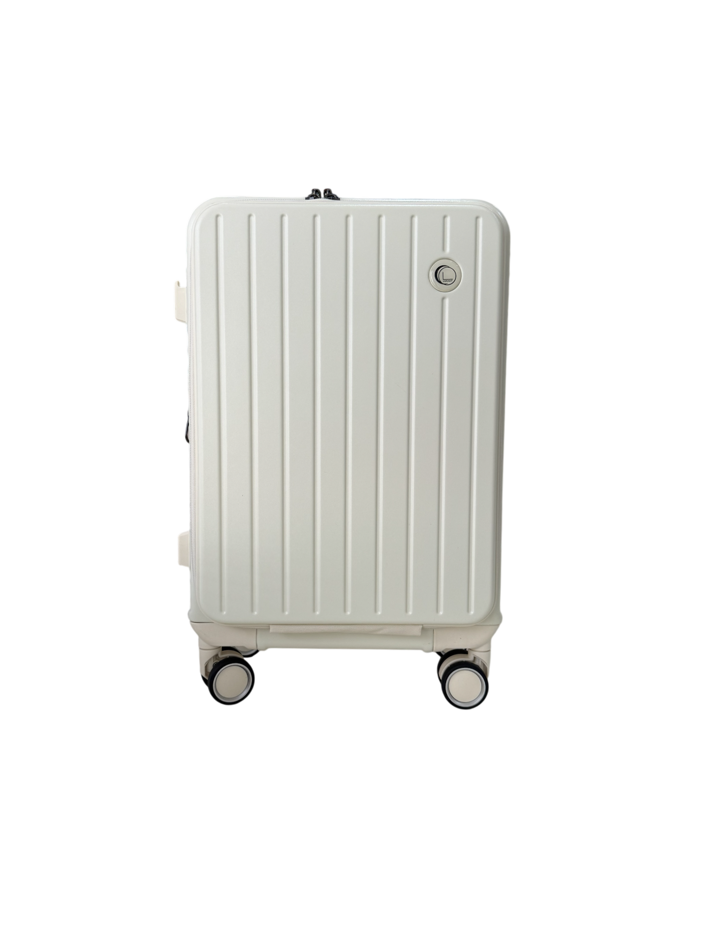 LUGGIT SFO 2.0 Premium Trolley Bag ,SmartView Wide Opening Design,TSA Lock, Polycarbonate Hard Shell, Cream White