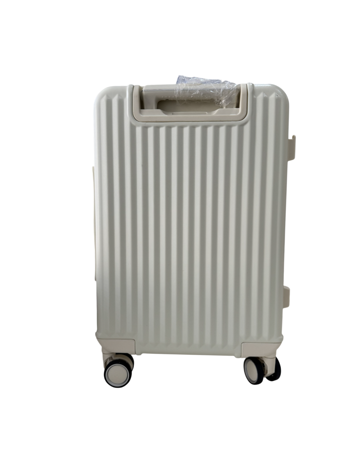 LUGGIT SFO 2.0 Premium Trolley Bag ,SmartView Wide Opening Design,TSA Lock, Polycarbonate Hard Shell, Cream White