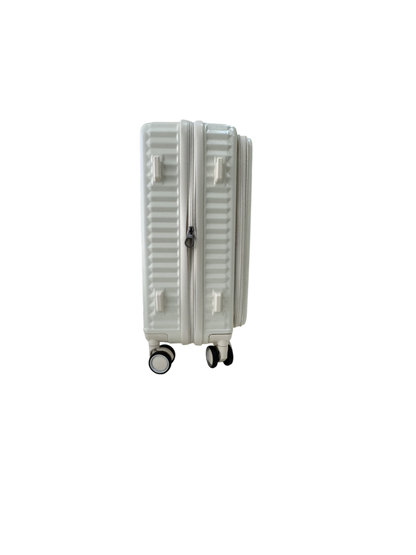 LUGGIT SFO 2.0 Premium Trolley Bag ,SmartView Wide Opening Design,TSA Lock, Polycarbonate Hard Shell, Cream White