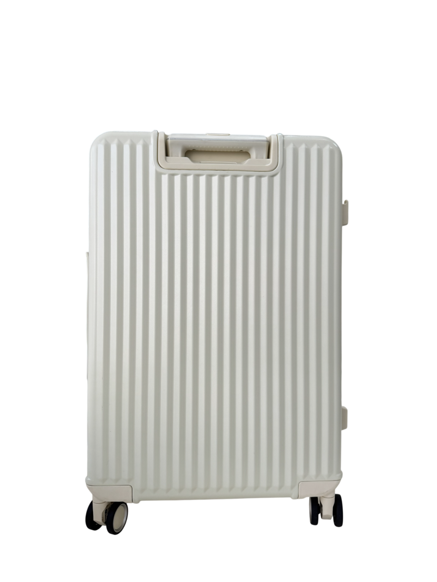 LUGGIT SFO 2.0 Premium Trolley Bag ,SmartView Wide Opening Design,TSA Lock, Polycarbonate Hard Shell, Cream White