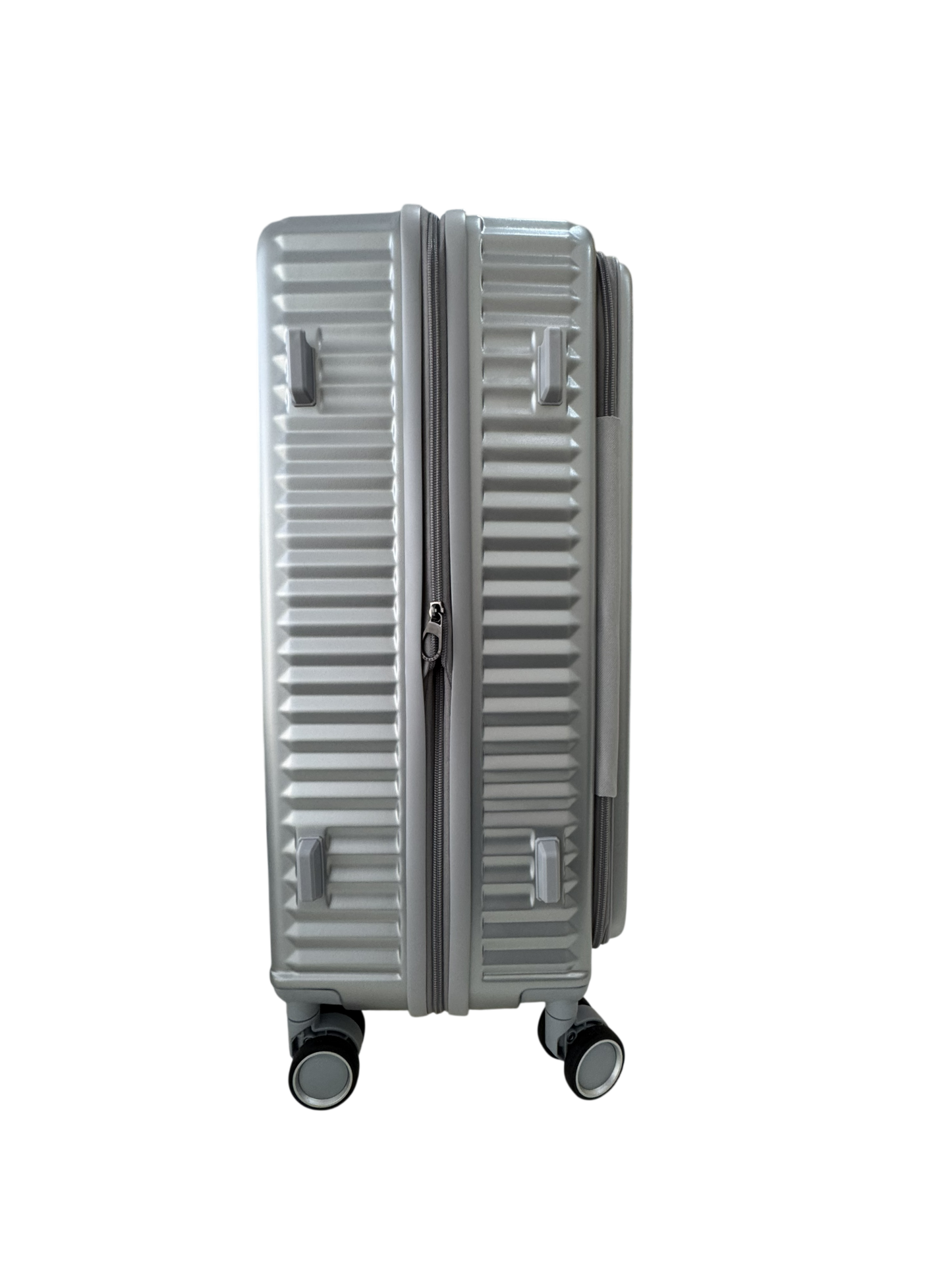 LUGGIT SFO 2.0 Premium Trolley Bag ,SmartView Wide Opening Design,TSA Lock, Polycarbonate Hard Shell,Grey