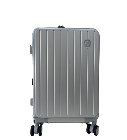 LUGGIT SFO 2.0 Premium Trolley Bag ,SmartView Wide Opening Design,TSA Lock, Polycarbonate Hard Shell,Grey
