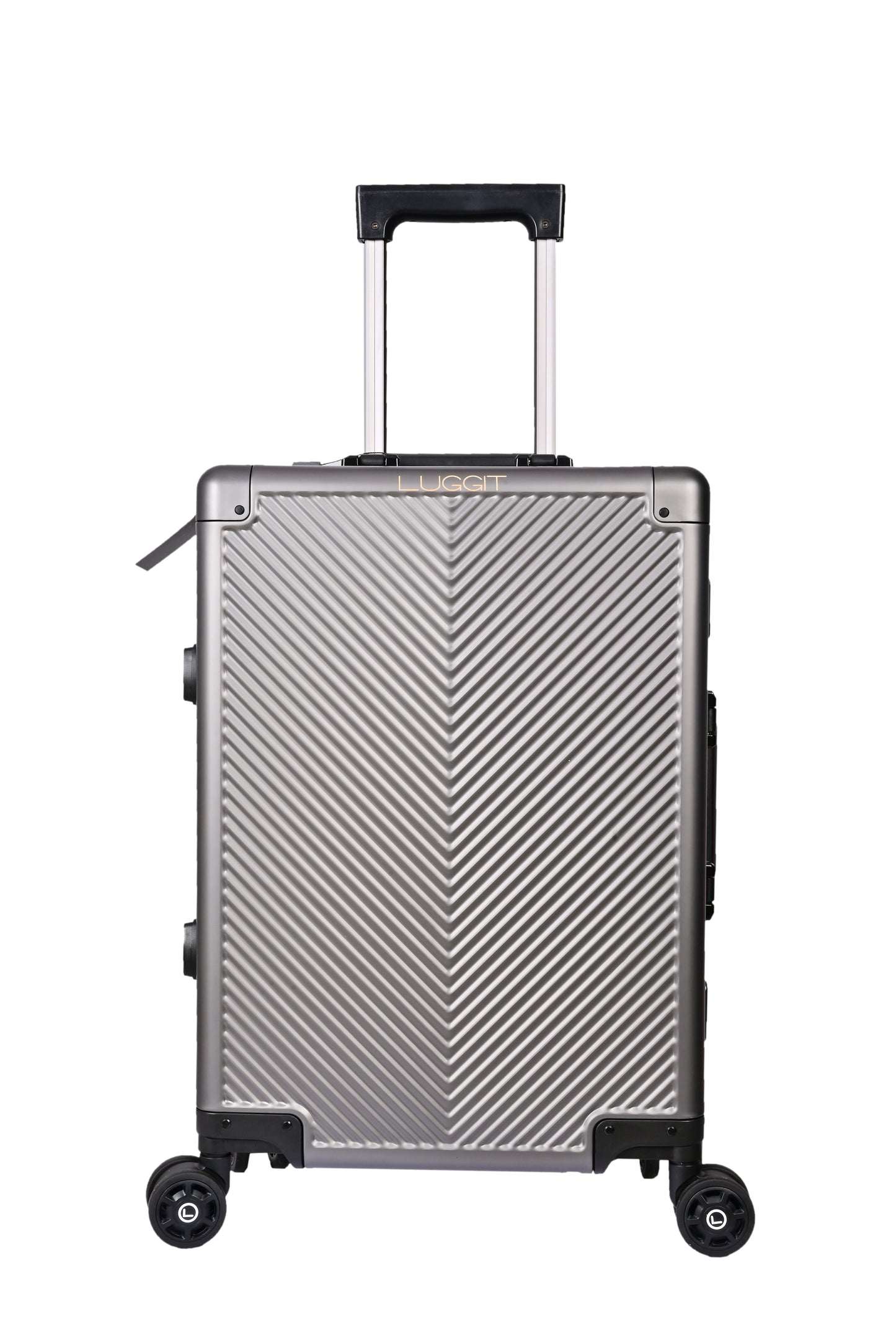 LUGGIT - Sovereign Circle Full Aluminium Trolley -Cabin Luggage-Grey