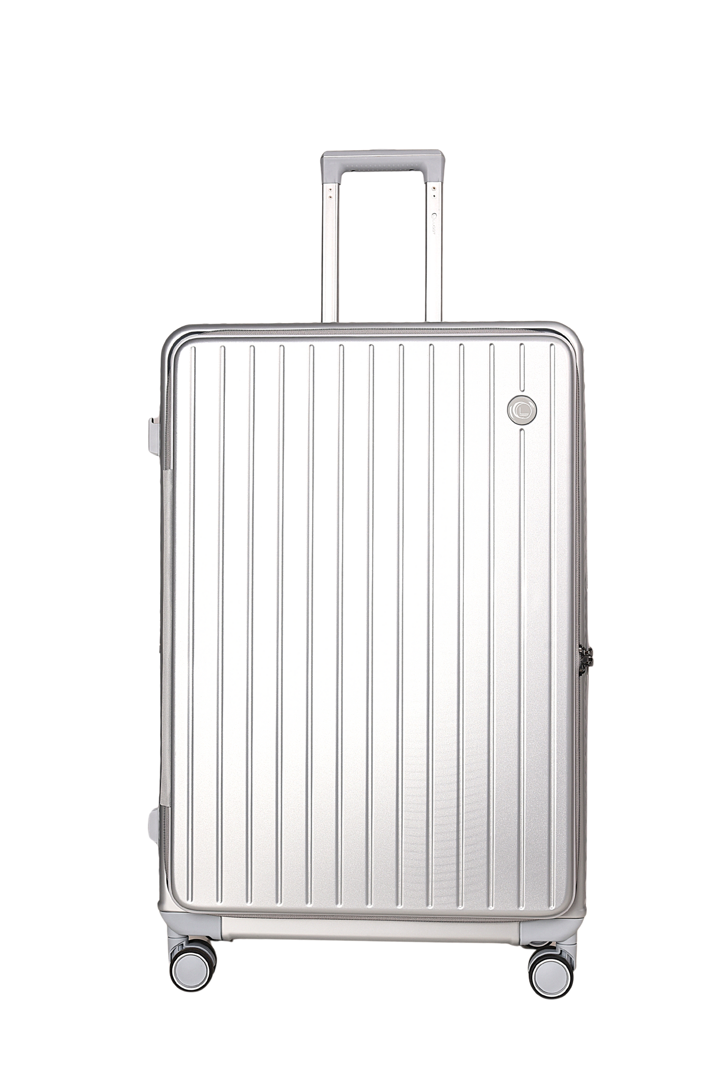 LUGGIT SFO 2.0 Premium Trolley Bag set of 3,SmartView Wide Opening Design,TSA Lock, Polycarbonate Hard Shell,Grey