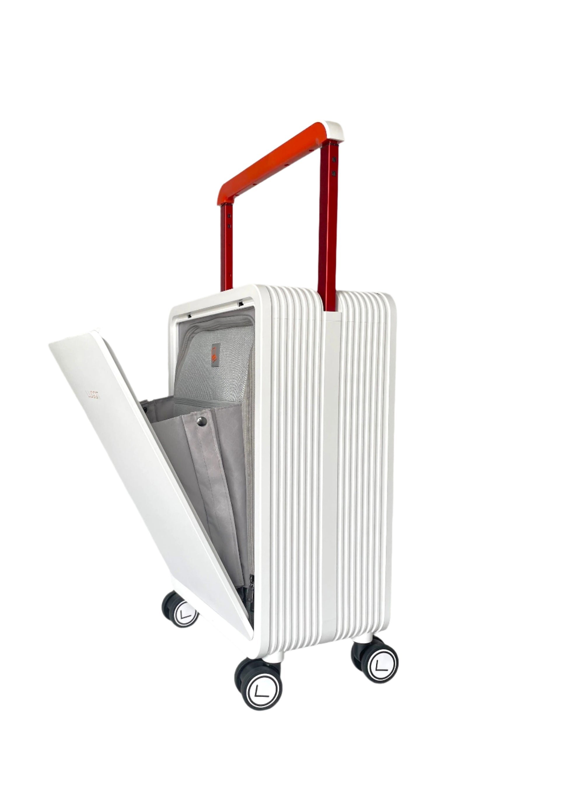 LUGGIT Premium Executive 20-Inch Cabin Luggage – Elegant White Premium Suitcase