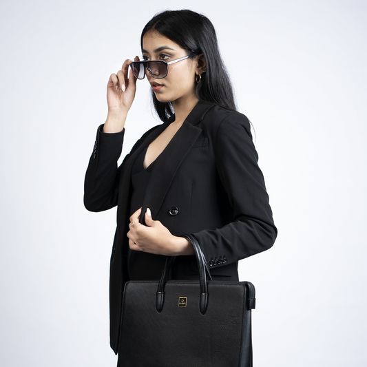 LUGGIT Signature Shield – Advanced Fingerprint Lock, Pure Leather Multi-Style & Multi-Purpose Bag