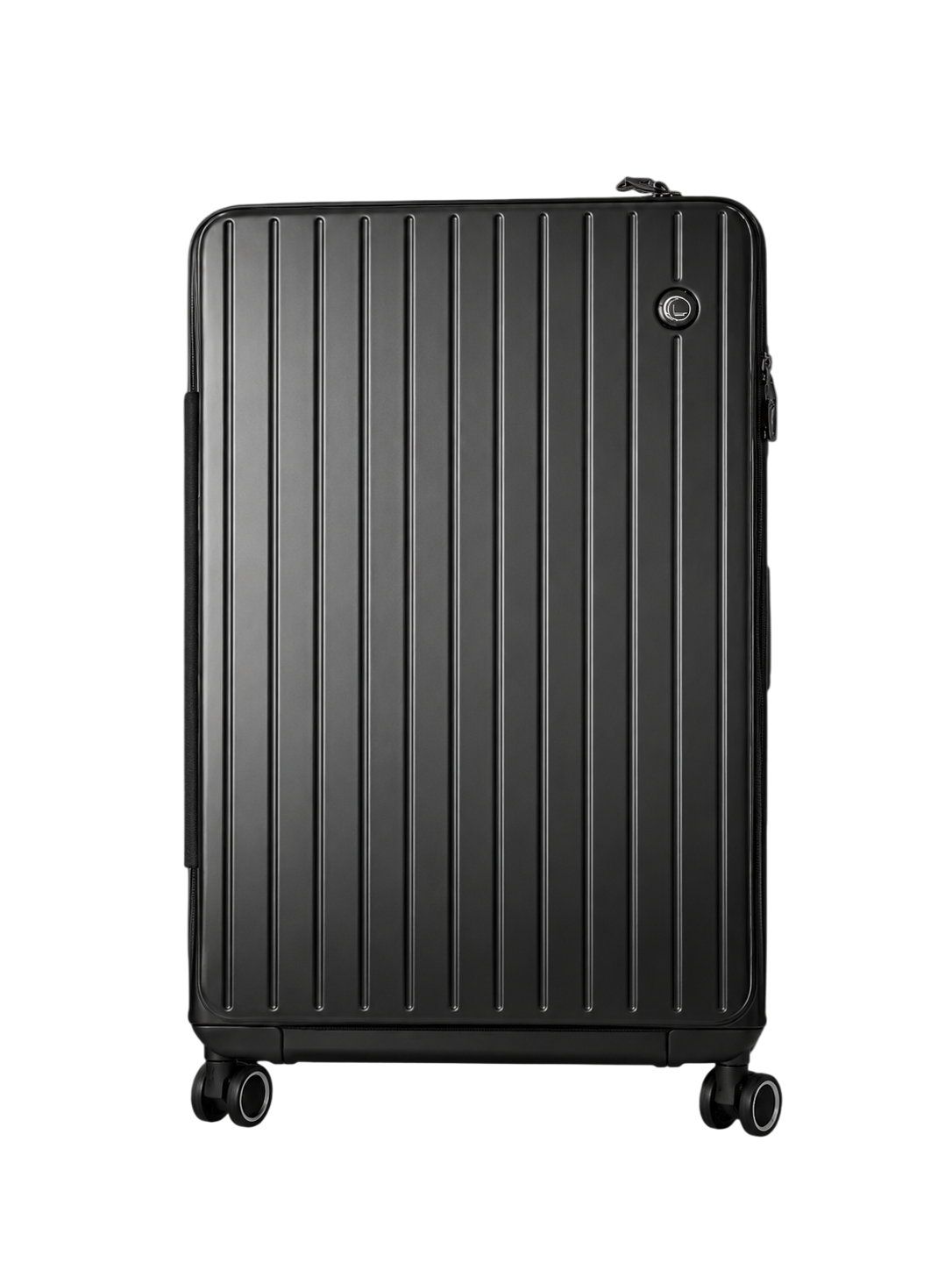 LUGGIT SFO 2.0 Premium Trolley Bag ,SmartView Wide Opening Design,TSA Lock, Polycarbonate Hard Shell, Black