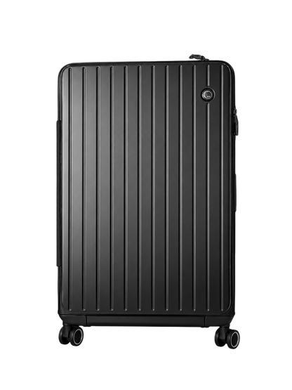 LUGGIT SFO 2.0 Premium Trolley Bag ,SmartView Wide Opening Design,TSA Lock, Polycarbonate Hard Shell, Black
