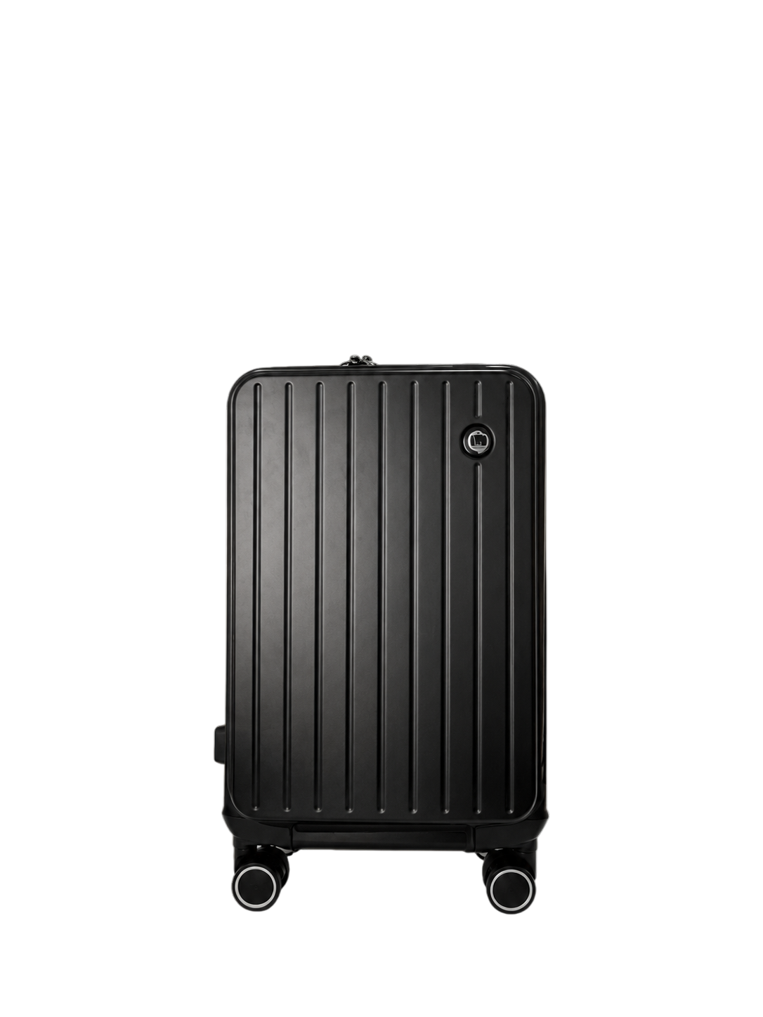 LUGGIT SFO 2.0 Premium Trolley Bag ,SmartView Wide Opening Design,TSA Lock, Polycarbonate Hard Shell, Black