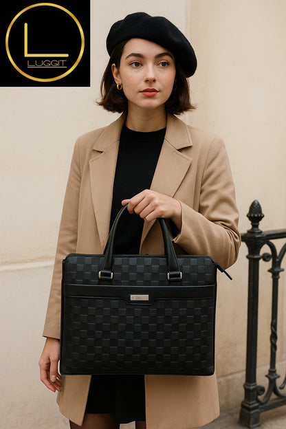 LUGGIT - Signature Shield - ADVANCE FINGER PRINT LOCK Vegan LEATHER MULTI STYLE AND MULTI PURPOSE BAG