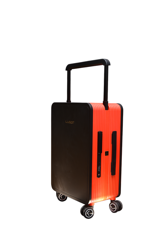 LUGGIT Premium Plus 20" Cabin 24" Check in Trolley bag  Dual Tone Black/Red