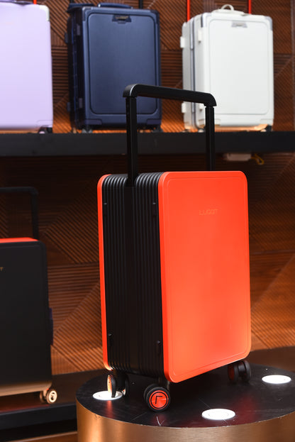 LUGGIT Premium Plus 20" Cabin  24" Check in Luggage Dual Tone Red/Black