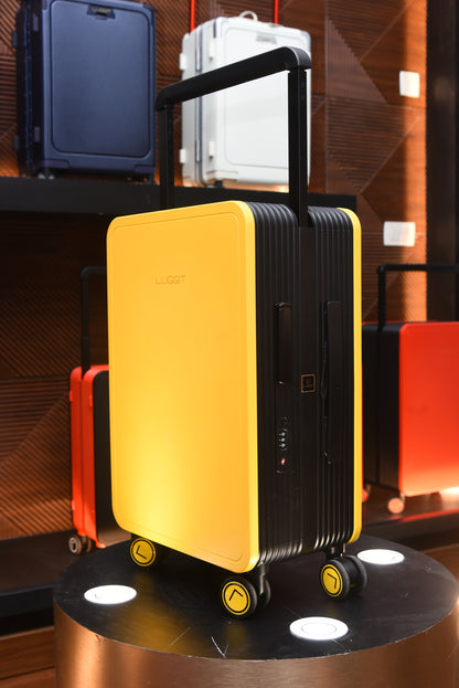 LUGGIT Premium Plus 20" Cabin & 24" Check in Luggage set of 2 Pc Dual Tone Yellow/Black