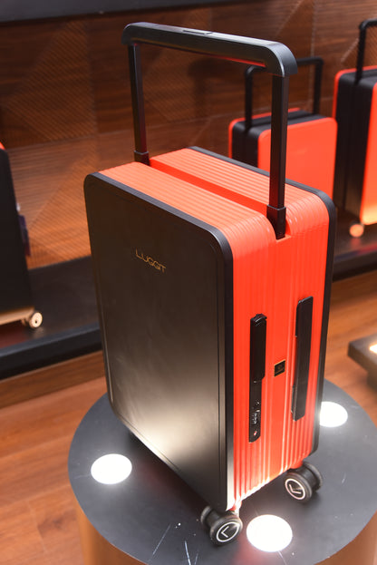 LUGGIT Premium Plus 20" Cabin 24" Check in Trolley bag  Dual Tone Black/Red