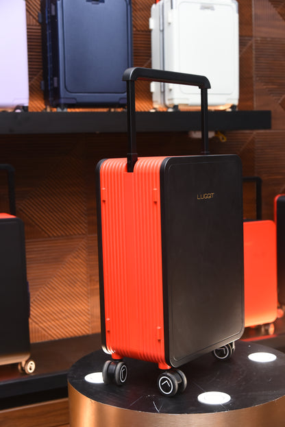 LUGGIT Premium Plus 20" Cabin 24" Check in Trolley bag  Dual Tone Black/Red