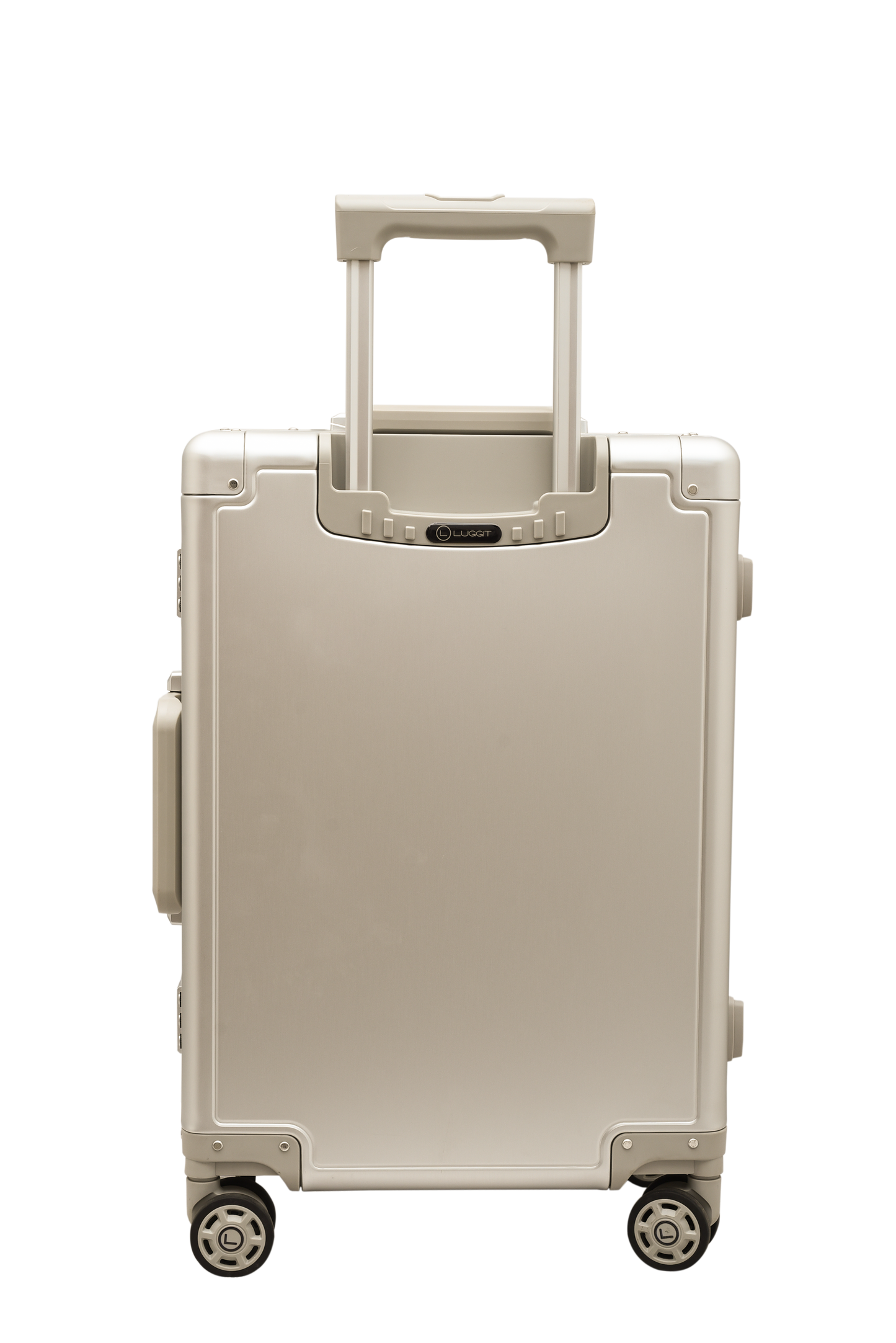 LUGGIT - Earth Circle Full  Aluminium Trolley -Cabin Travel Bag-Silver